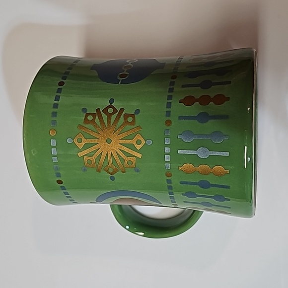 Peet's Green Gold + Blue Ornament Mug - Picture 3 of 11